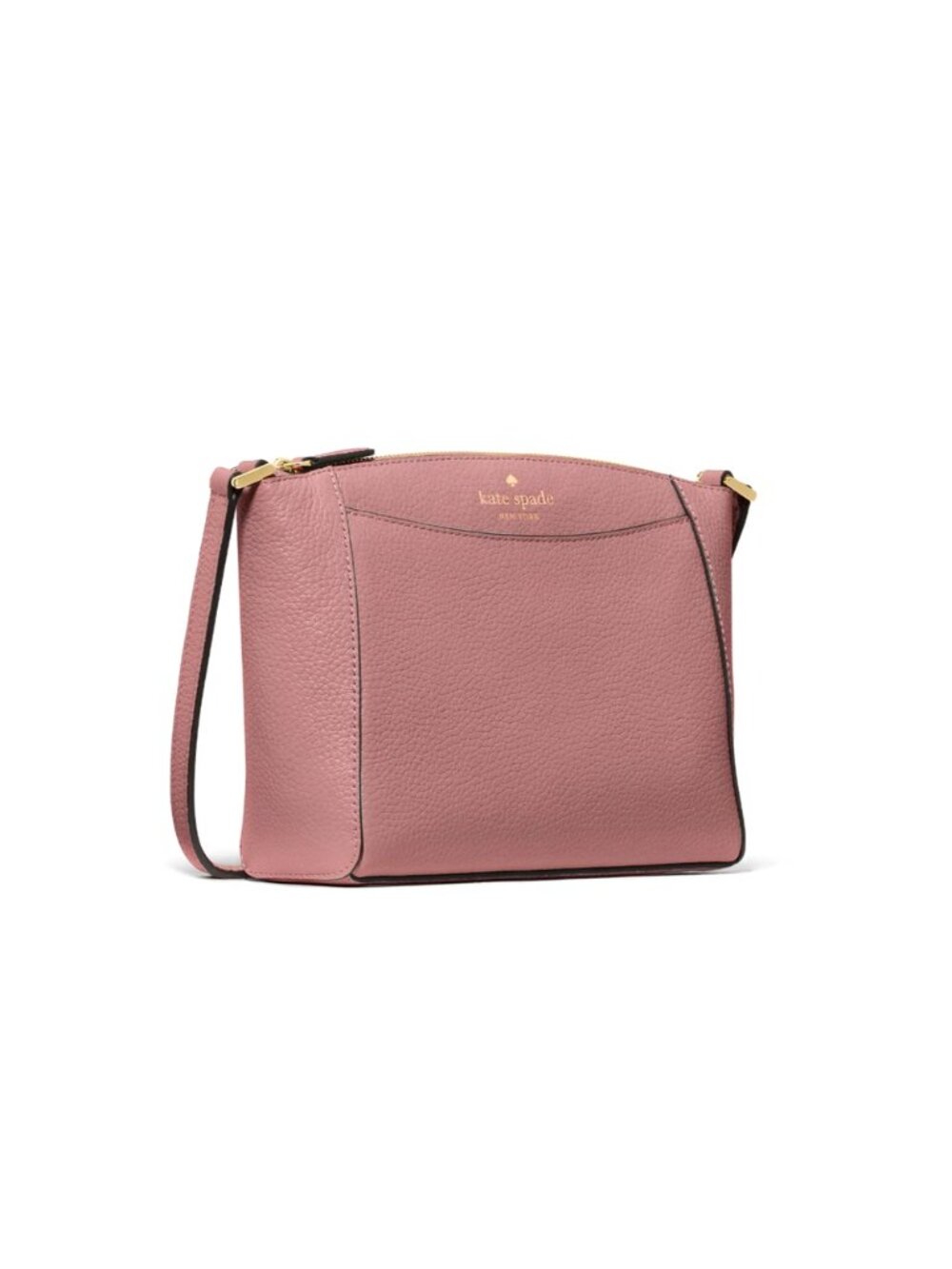 New Kate Spade Monica Pebbled Leather Crossbody Dusk Rose